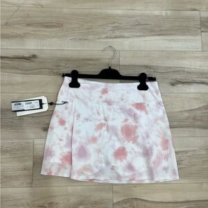 Greyson Pink and White Tie-Dye Mini Skirt